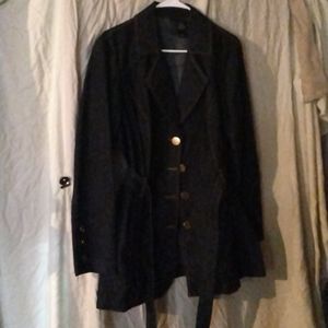 XL Bisou Dark Denim Pee Car Coat